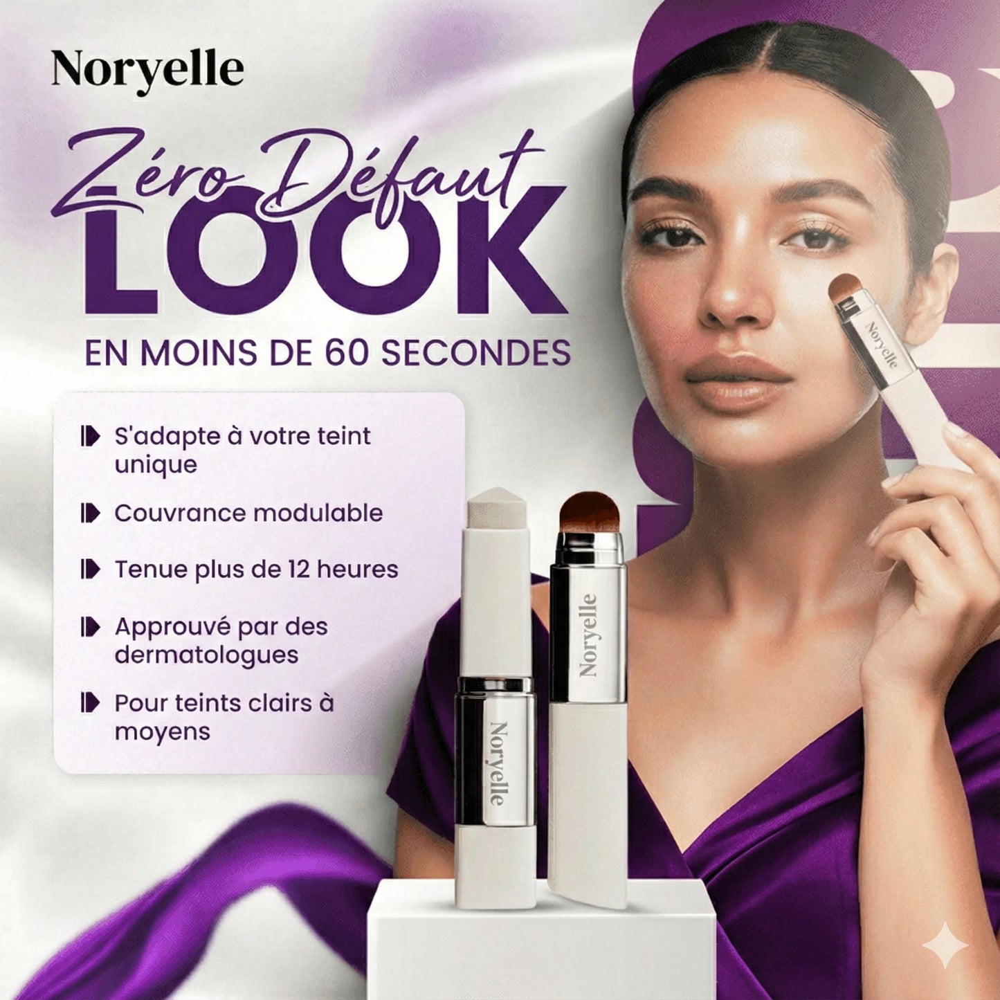 Fond de teint coréen à couleur changeante avec protection SPF 30